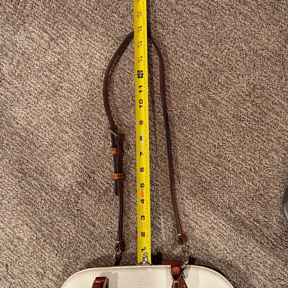 Dooney & Bourke Pebble Grain Zip Zip Satchel in White - Picture 13 of 15